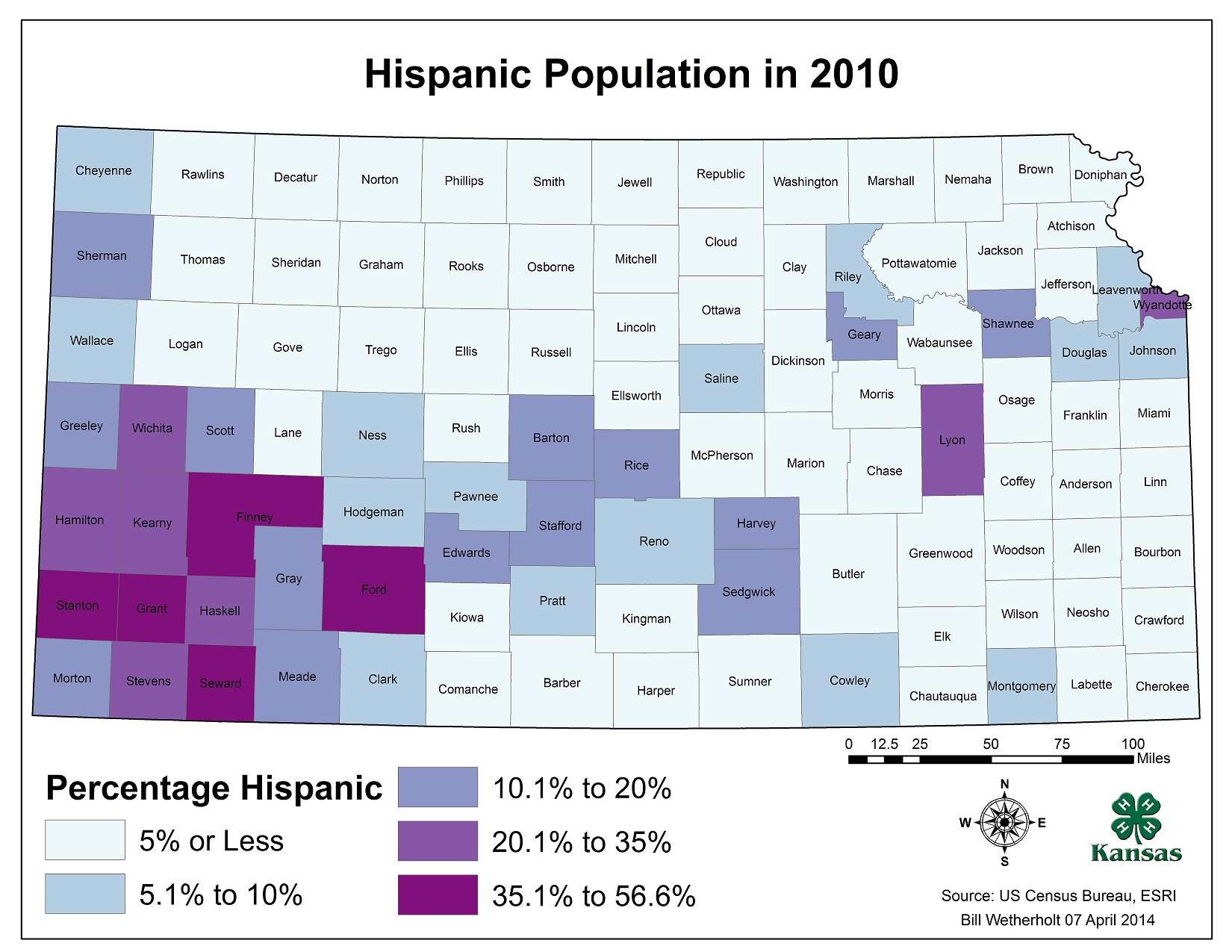 Kansas Population Hispanic